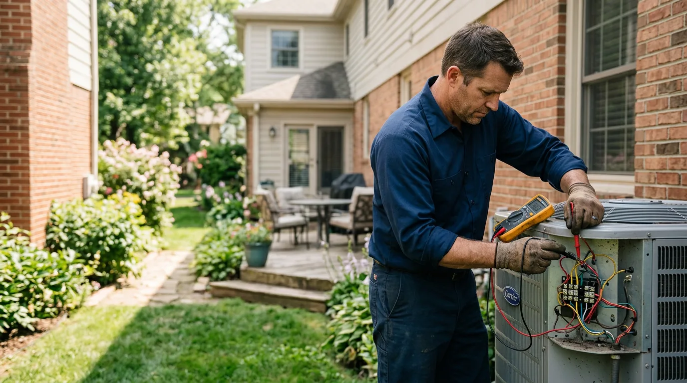HVAC technician working near Clayton, MI